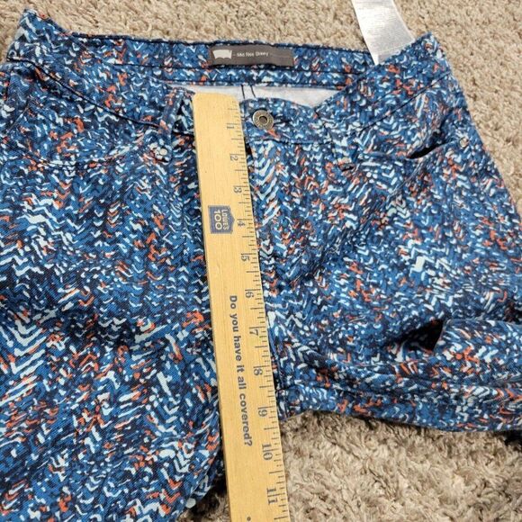 Levis Jeans Womens 4 Blue Floral Mid Rise Skinny Crop Denim - Picture 4 of 8